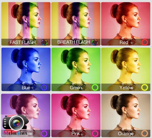 نور سینمایی RGB ( 12 رنگ)